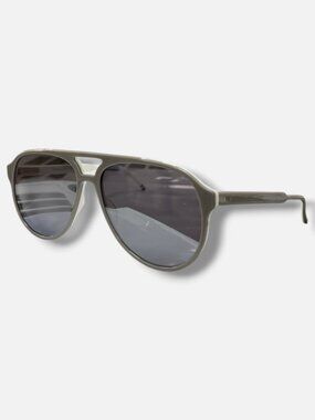 Thom Browne TBS408 Men's Gray Aviator Sunglasses 63-17-145